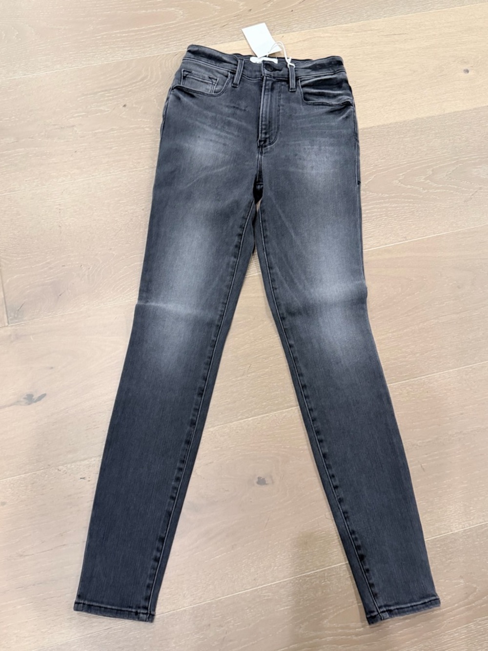 Frame Denim Black Washed Skinny Jeans